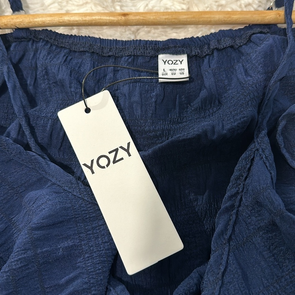 YOZY Textured Ruffle Hem Dress - Picture 10 of 11